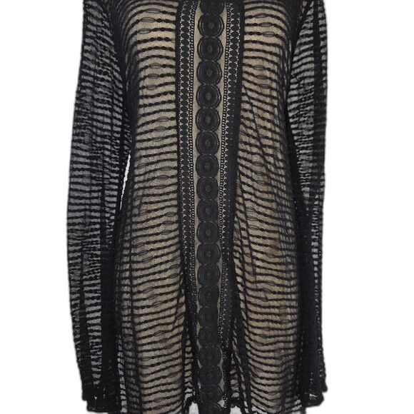 Max Studio Nearly Nude Lacey Layer Top Size Medium - Picture 2 of 11